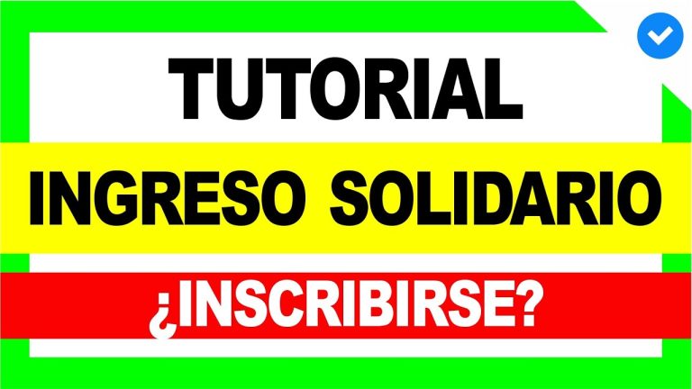 Guía para obtener el Ingreso Solidario