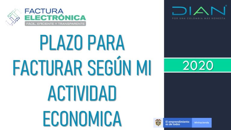 Calendario de facturación electrónica por actividad económica